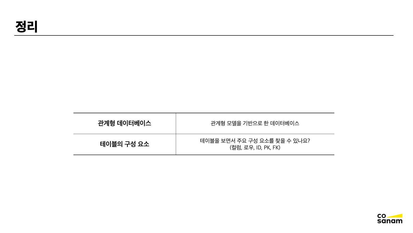 관계형 데이터베이스